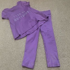 Toddler Girls 2 piece set of Cat & Jack Dri-Fit top and bottom size 3T